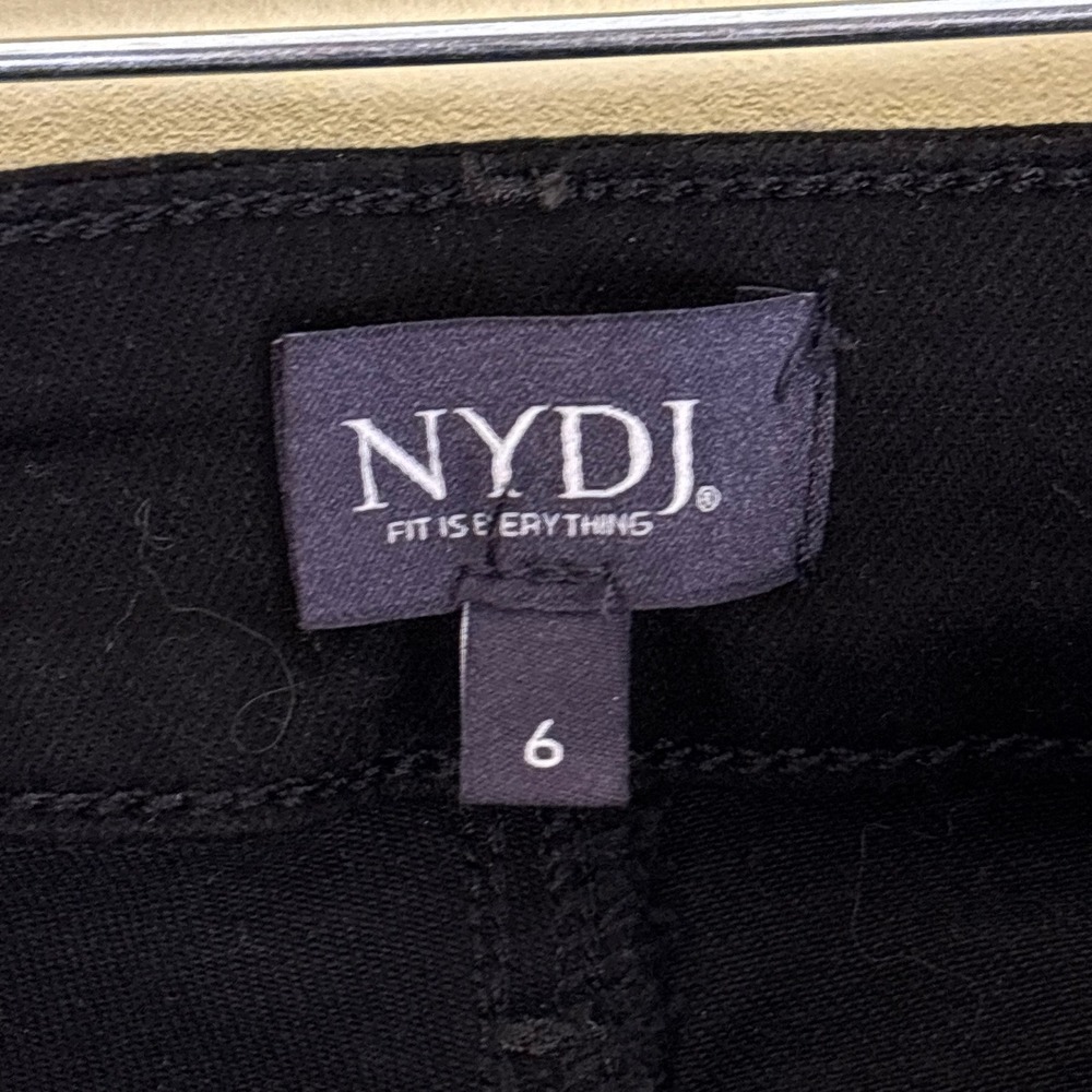 NWT NYDJ Marilyn Straight Leg Jeans Black Women Size 6 Casual Office High Rise - Picture 4 of 16